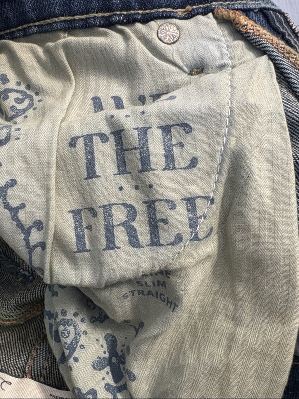 Free People We The Free NWT Sabine Slim Straight Size 27 - Picture 15 of 16